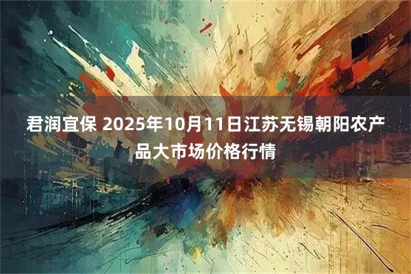 君润宜保 2025年10月11日江苏无锡朝阳农产品大市场价格行情